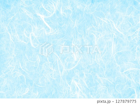 毛足のある和紙水色 127879775