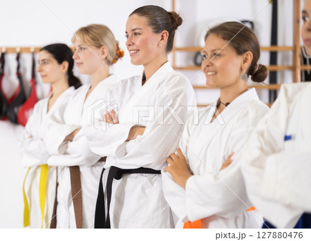 Portrait of athletic women in kimono Portrait of athletic women in kimono 127880476