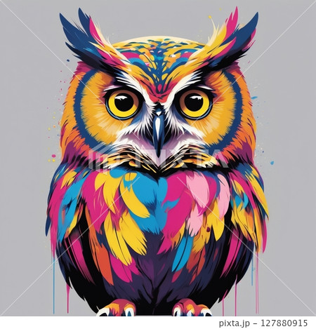 [Design Material] Sharp Eagle Owl, Impressive Vect 127880915