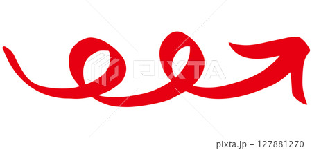 カラフルな手書き風矢印イラスト ベクター カラフルな手書き風矢印イラスト ベクター 127881270