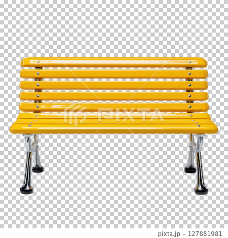 Bright Yellow Modern Bench Design for Urban Outdoor Spaces and Parks Creating a Fun and Inviting Atmosphere Bright Yellow Modern Bench Design for Urban Outdoor Spaces and Parks Creating a Fun and Inviting Atmosphere 127881981