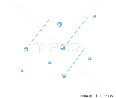 降り注ぐ雹のシンプルなイラスト 降り注ぐ雹のシンプルなイラスト 127882439
