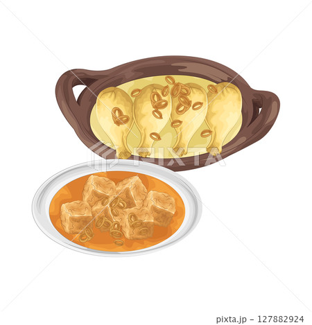 Illustration of opor Illustration of opor 127882924