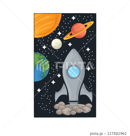 Illustration of rocket Illustration of rocket 127882962