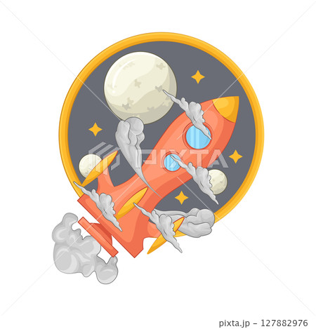 Illustration of rocket 127882976