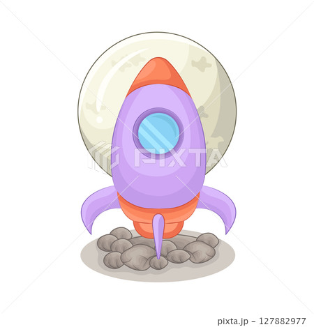 Illustration of rocket 127882977