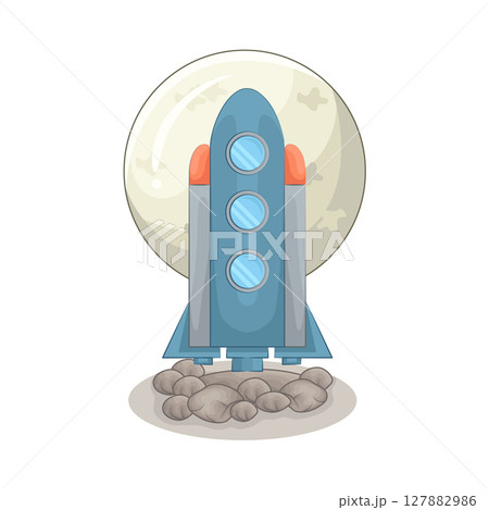 Illustration of rocket 127882986