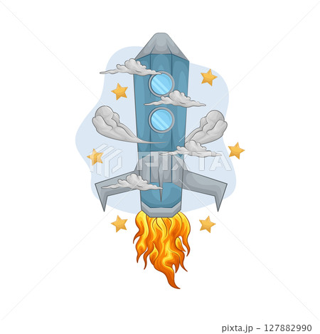 Illustration of rocket 127882990