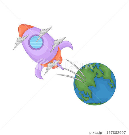 Illustration of rocket Illustration of rocket 127882997