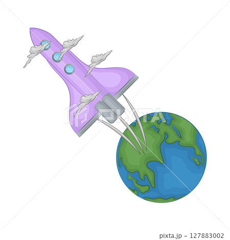 Illustration of rocket 127883002
