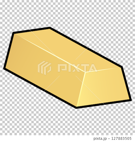 Illustration of gold bullion 127883505
