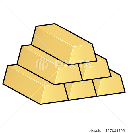 金塊のイラスト 金塊のイラスト 127883506