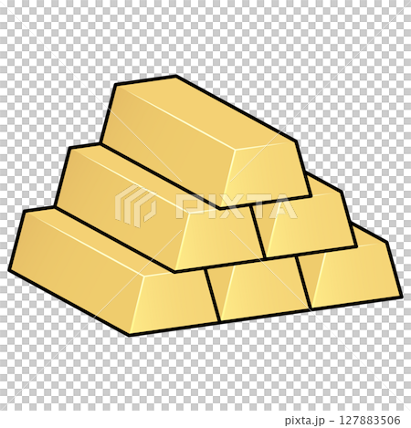 金塊のイラスト 金塊のイラスト 127883506