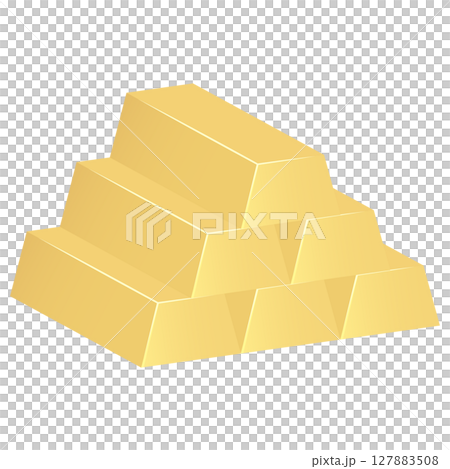 Illustration of gold bullion Illustration of gold bullion 127883508