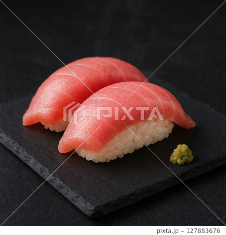 中トロの握り寿司 127883676