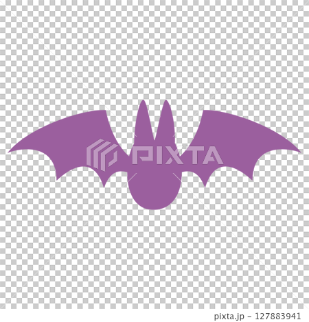 簡單可愛的紫色蝙蝠插畫 簡單可愛的紫色蝙蝠插畫 127883941