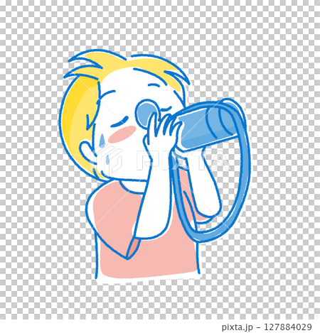 水分補給をする男の子のイラスト 127884029
