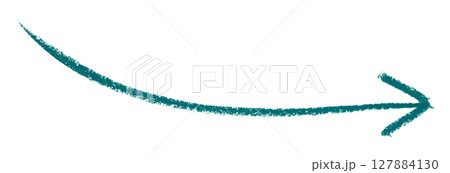Green arrow symbol colored pencil isolated on transparent background 127884130