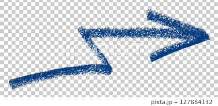Blue arrow symbol colored pencil isolated on transparent background Blue arrow symbol colored pencil isolated on transparent background 127884132