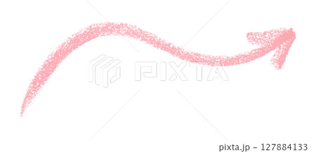 Pink arrow symbol colored pencil isolated on transparent background Pink arrow symbol colored pencil isolated on transparent background 127884133