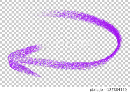 Purple arrow symbol colored pencil isolated on transparent background 127884139