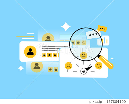 Emotion AI in customer service improves support by detecting user emotions through sentiment analysis. Emotion AI in customer service boosts experience using emotion detection technology illustration Emotion AI in customer service improves support by detecting user emotions through sentiment analysis. Emotion AI in customer service boosts experience using emotion detection technology illustration 127884190