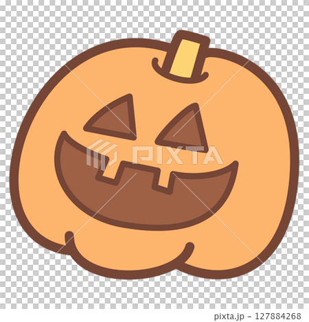 微笑的南瓜燈插圖 微笑的南瓜燈插圖 127884268