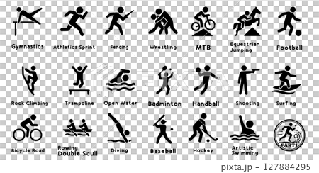 Summer Sports Pictogram Set PART1, Summer Sports Pictogram Set 127884295