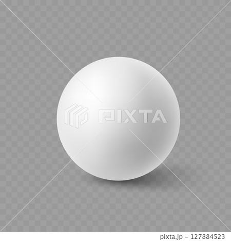 Blank White Sphere with Realistic Shadow .Vector Blank White Sphere with Realistic Shadow .Vector 127884523