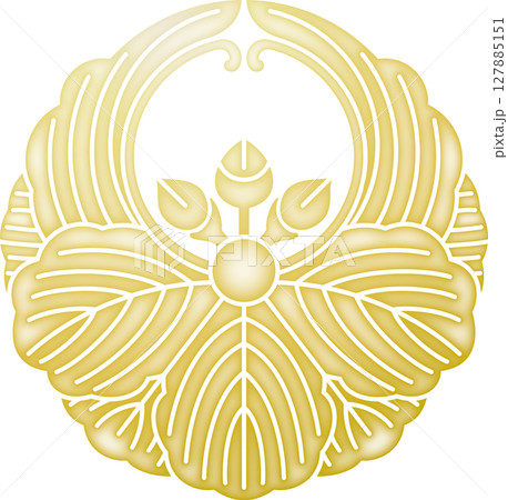 家紋 浮線柏【金色】 家紋 浮線柏【金色】 127885151