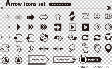 Arrow icon (black) set 2 Arrow icon (black) set 2 127885279