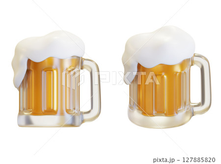 Cartoon Style Beer Mug 3D graphic 127885820