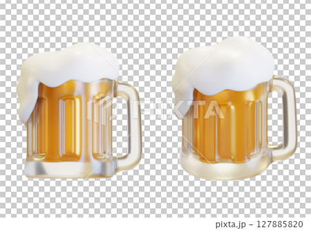 Cartoon Style Beer Mug 3D graphic 127885820