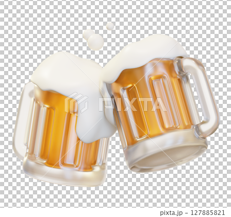 Cartoon Style Beer Mug 3D graphic Cartoon Style Beer Mug 3D graphic 127885821