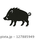 シンプルなイノシシの顔 127885949