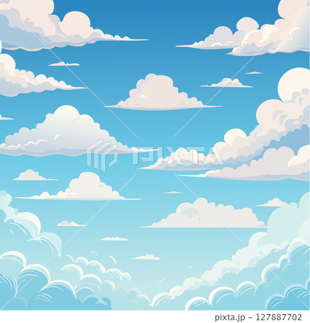 夏の空と入道雲 1:1 夏の空と入道雲 1:1 127887702