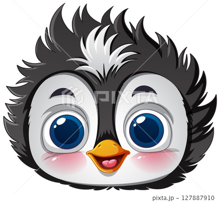 Adorable Baby Penguin Illustration 127887910