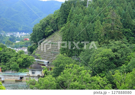 西武秩父線「羊山公園・見晴らしの丘からみた沿線風景」 127888080