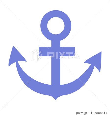 マリンモチーフの錨マーク・船のシンボル マリンモチーフの錨マーク・船のシンボル 127888814