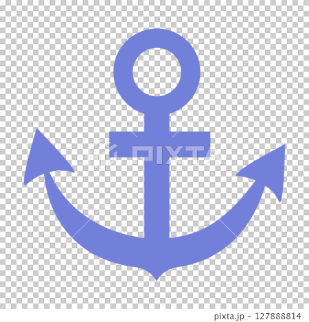 マリンモチーフの錨マーク・船のシンボル マリンモチーフの錨マーク・船のシンボル 127888814