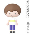 3Dの立って笑っている男の子のイラスト 127889208