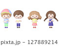 3Dの驚いている子どもたちのイラストセット 127889214