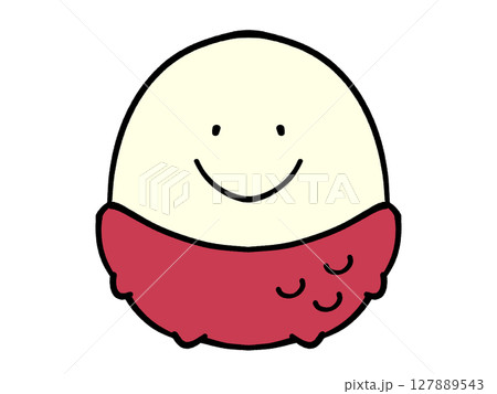 シンプルなライチのイラスト素材 シンプルなライチのイラスト素材 127889543