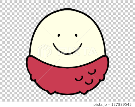 シンプルなライチのイラスト素材 シンプルなライチのイラスト素材 127889543