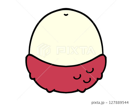 シンプルなライチのイラスト素材 127889544