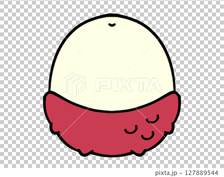 シンプルなライチのイラスト素材 127889544