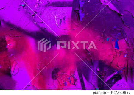 Vivid Abstract Textured Background in Neon Purple, Pink for 90s, Y2K Aesthetic 127889657