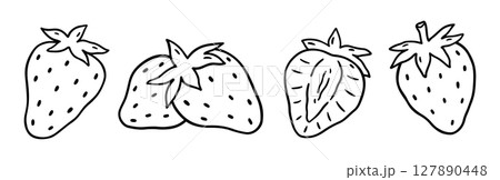 Strawberry set 127890448