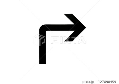 標識 矢印のみの誘導サイン方向指示・案内・進行表示に使える素材 標識 矢印のみの誘導サイン方向指示・案内・進行表示に使える素材 127890459