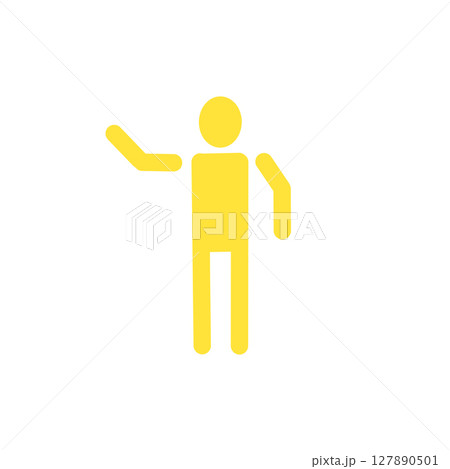 案内する人のシルエット / Guide Person Icon 127890501